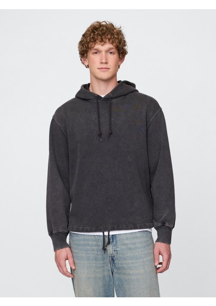 Erkek Siyah Gap Logo Sweatshirt