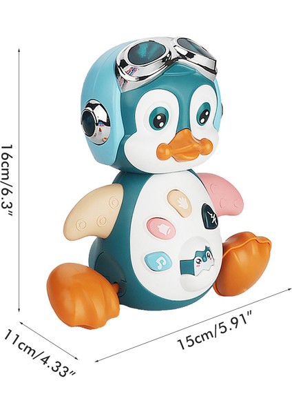 Müzikli Dans Eden Penguen Oyuncağı Müzik ve Işıklar Bebek Erken Eğitim Oyuncakları Kız ve Erkek Çocuklar Için (Yurt Dışından)