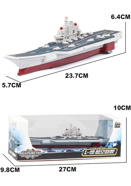 Çocuklar Için Uçak Gemisi Oyuncak Araç Döküm Metal Savaş Gemisi Geri Çek ve Bırak Model Savaş Gemisi Işıklar ve Seslerle (Yurt Dışından) fiyatları