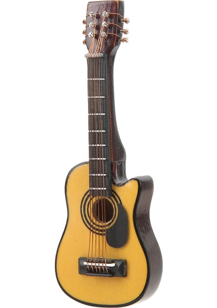 1:12 Minyatür Gitar Modeli Huş Ağacı Boyalı Yüzey Gerçekçi Dekoratif Minyatür Gitar Süsü Bebek Evi Ballad (Yurt Dışından) fiyatları