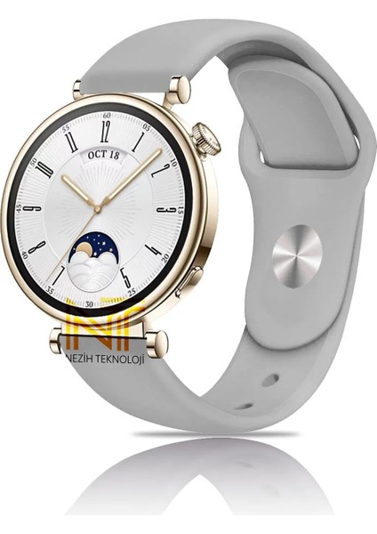 Huawei Watch Gt4 / Gt5 / Gt6 41mm ile Uyumlu Yumuşak Jel Silikon Spor Kordon 18mm