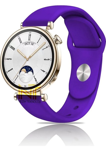 Huawei Watch Gt4 / Gt5 / Gt6 41mm ile Uyumlu Yumuşak Jel Silikon Spor Kordon 18mm