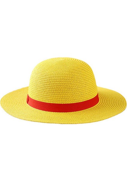 Luffy Hasır Şapka Çok Işlevli Anime Karikatür Karakteri Güneş Kremi Hasır Şapka Cosplay Güneş Şapkası Yetişkinler Için (Yurt Dışından)