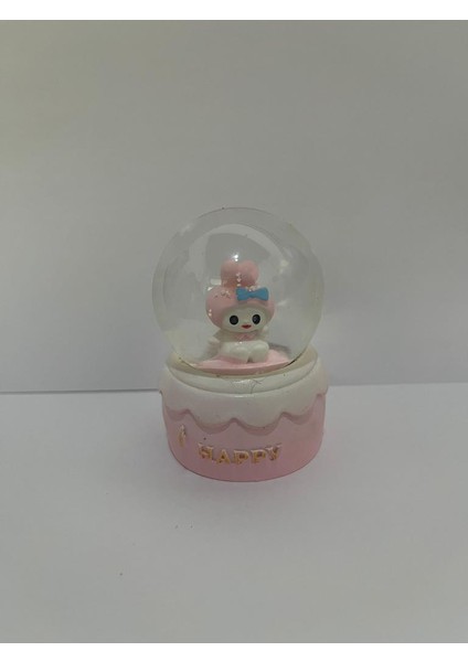 6 cm Mini My Melody Figürlü Işıklı Kar Küresi