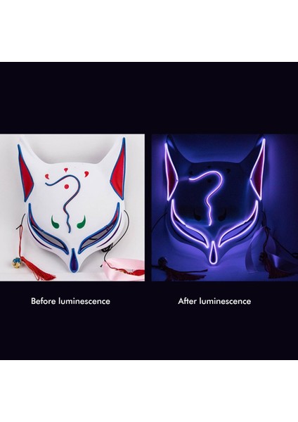Cadılar Bayramı LED Cosplay Yüz Örtüsü Karnaval Maskeli Balo Yüz Örtüsü Giydirme Kostüm Aksesuarları Parti Dekoru (Yurt Dışından) fiyatları