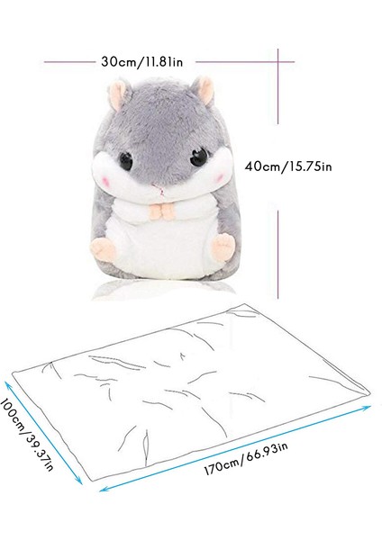 2'si 1 Arada Karikatür Hamster Yastık Battaniye Seti Sevimli Peluş Doldurulmuş Yastık Battaniye Oyuncak Ev Ofis (Yurt Dışından) fiyatları
