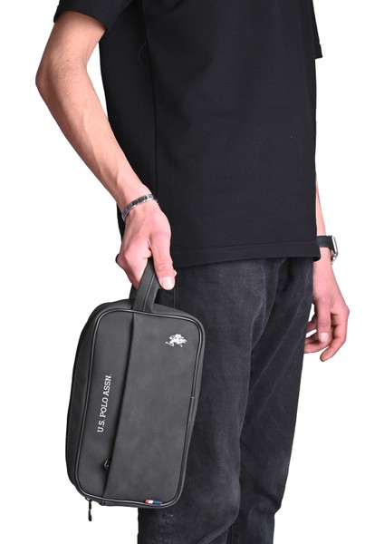 PLTRS25005 Antrasit Erkek El ve Traş Çantası – Suya Dayanıklı, Şık ve Pratik Tasarım