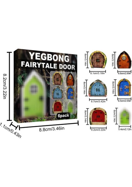 6 Paket Mini Peri Bahçe Kapısı Seti Ahşap Peri Kapısı El Sanatları Seti Çocuklar Için Peri Masalı Kapı Minyatür Dekorasyon Hediye Bahçe Dekoru (Yurt Dışından)