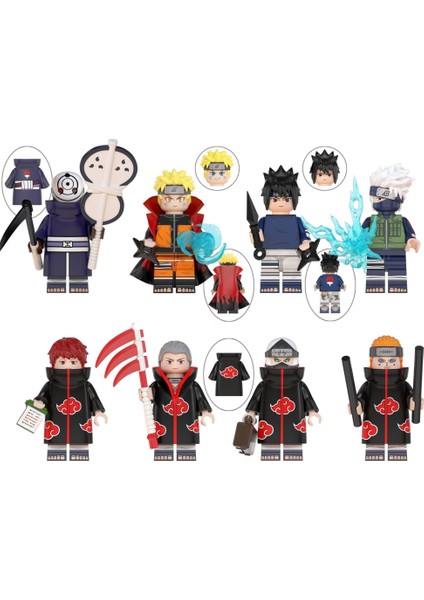 8 Adet Mini Anime Figürleri Seti Yapı Blok Oyuncakları Koleksiyonu Figürler Parti Hediyeleri Malzemeleri Doğum Günü Hediyeleri (Yurt Dışından)