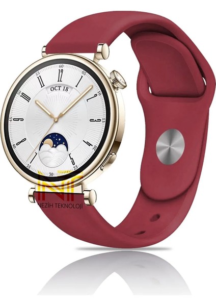Huawei Watch Gt4 / Gt5 / Gt6 41mm ile Uyumlu Yumuşak Jel Silikon Spor Kordon 18mm