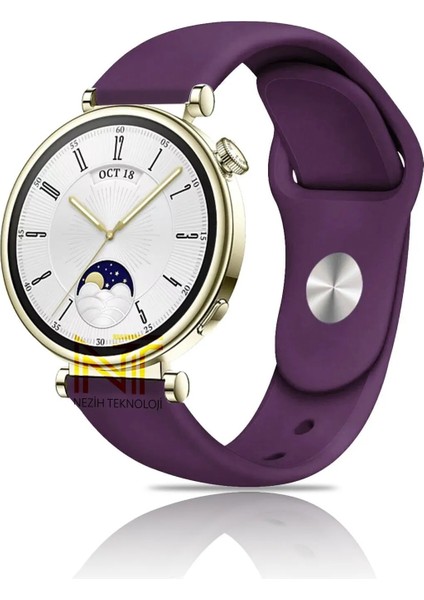 Huawei Watch Gt4 / Gt5 / Gt6 41mm ile Uyumlu Yumuşak Jel Silikon Spor Kordon 18mm
