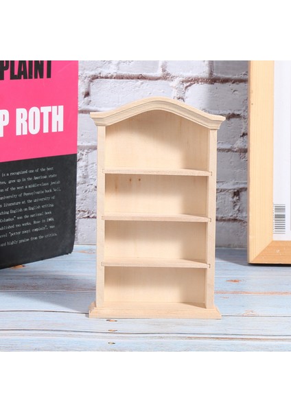 1:12 Bebek Evi Ahşap Kitaplık Modeli Bebekler Için Kendin Yap Bebek Evi Mobilya Aksesuarı Kitaplık (Yurt Dışından) fırsatları