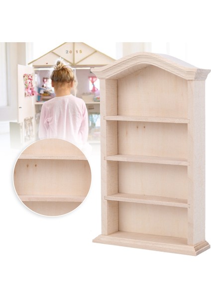 1:12 Bebek Evi Ahşap Kitaplık Modeli Bebekler Için Kendin Yap Bebek Evi Mobilya Aksesuarı Kitaplık (Yurt Dışından) indirimleri