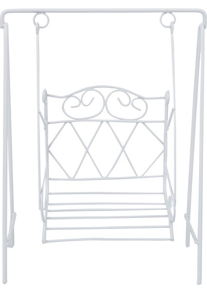 Minyatür Bahçe Metal Salıncak 1/12 Ölçekli Bebek Evi Bebek Evi Dekorasyonu Salıncak (Yurt Dışından)