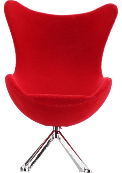 Minyatür Sandalye Mini Flocking Kanepe Mobilya Modeli Dekorasyon 1:12 Bebek Evi Aksesuarıkırmızı (Yurt Dışından)