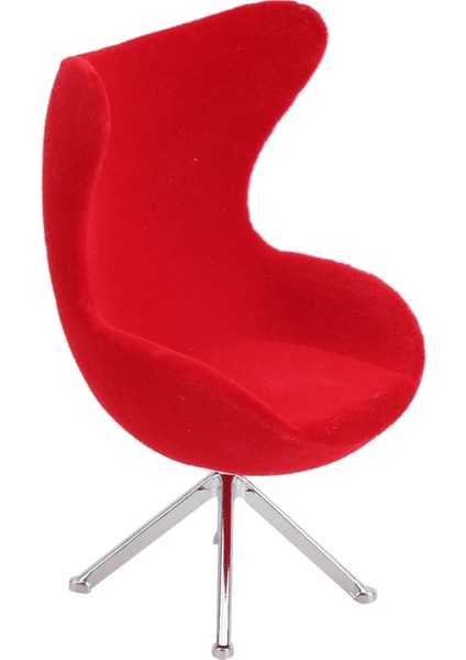 Minyatür Sandalye Mini Flocking Kanepe Mobilya Modeli Dekorasyon 1:12 Bebek Evi Aksesuarıkırmızı (Yurt Dışından) modelleri