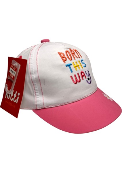 Spteks Kitti 0-18 Aylık Kız Bebek Beyaz Renk Baskı ve Nakış Figürlü Yazlık Kep Şapka indirimleri