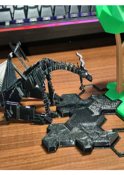 Pikselli Hareketli Ender Ejderha 20CM - Eklemli Sıra Dışı Ejderha Modeli Hediyelik Ürün modelleri