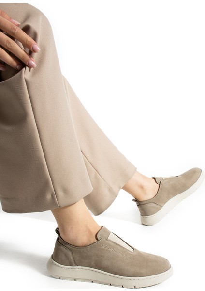 Brenner Kadın Hakiki Deri Bej Nubuk Kadın Günlük Ayakkabı modelleri