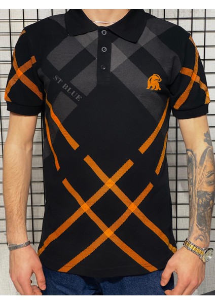 Polo Yaka T-Shirt %95 Pamuk Premium A+ Kalite Siyah Penye Çekme Solma Bozulma Yapmaz Garanti Stblue modelleri