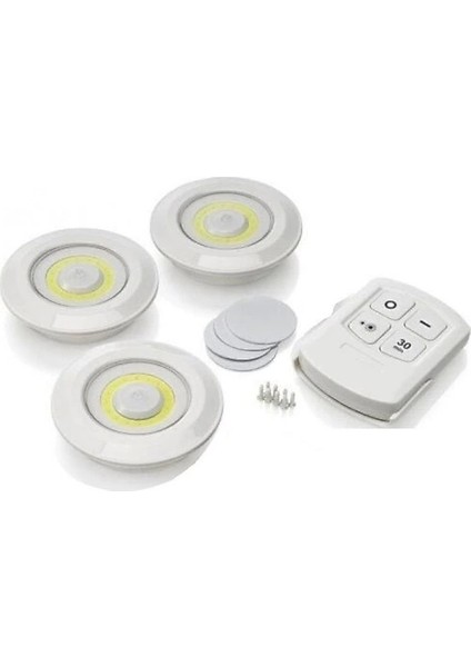 Kablosuz Uzaktan Kumandalı 3lü LED Lamba Seti fiyatları