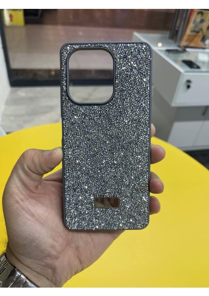 Xiaomi Redmi Note 13 Pro 4g Uyumlu Taşlı Premium Silver Kılıf