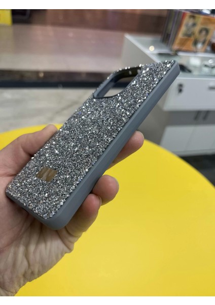 Xiaomi Redmi Note 13 Pro 4g Uyumlu Taşlı Premium Silver Kılıf fırsatları