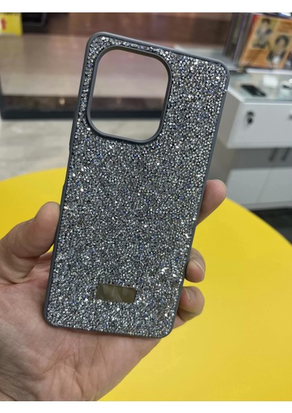 Xiaomi Redmi Note 13 Pro 4g Uyumlu Taşlı Premium Silver Kılıf indirimleri