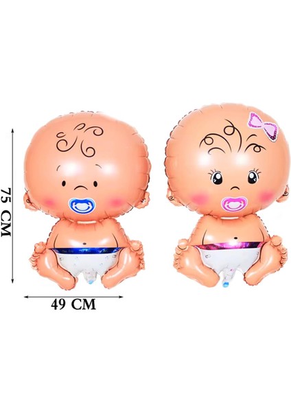 Cinsiyet Belirleme Partisi Kız Mı Erkek Mi Boy Or Girl Mavi Erkek Bebek ve Pembe Kız Bebek Balon fiyatları