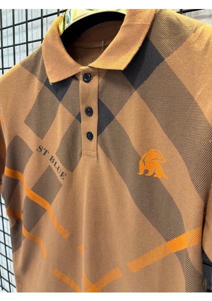 Polo Yaka T-Shirt %95 Pamuk Premium A+ Kalite Kahverengi Penye Çekme Solma Bozulma Yapmaz Garanti Stblue fiyatları