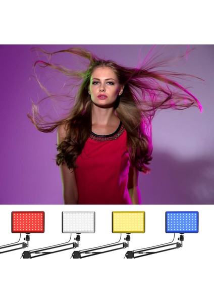 3 Lü 19CM 13 Watt 120 LED Fotograf Video Işığı Kelepçeli Masa Kıskaç Kolu Seti Ürün Youtube Canlı Yayın Vb