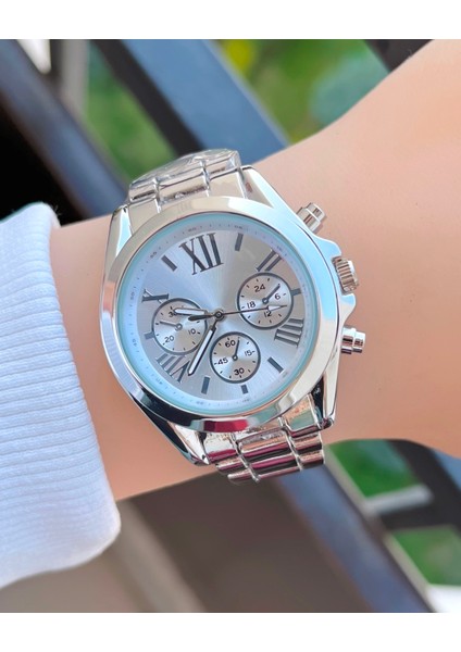 Gümüş Renk Mkrs Modeli Çelik Kordon Kadın Kol Saati indirimleri
