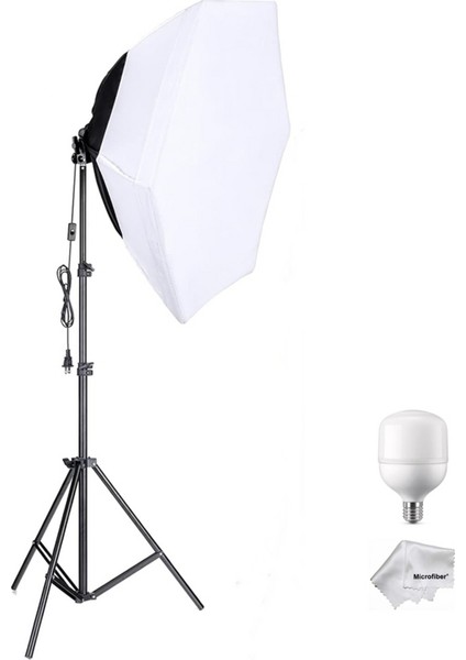 Ürün , Reklam , Moda , Makyaj , Stüdyo Için 70CM Octagon Softbox 45W Ampullü LED Sürekli Işık