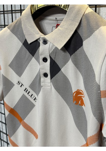 Polo Yaka T-Shirt %95 Pamuk Premium A+ Kalite Krem Penye Çekme Solma Bozulma Yapmaz Garanti Stblue fiyatları