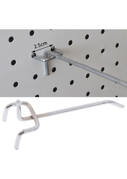 25 cm Delikli Pano Kancası Delikli Pano Raf Kancası 100 Adet fırsatları