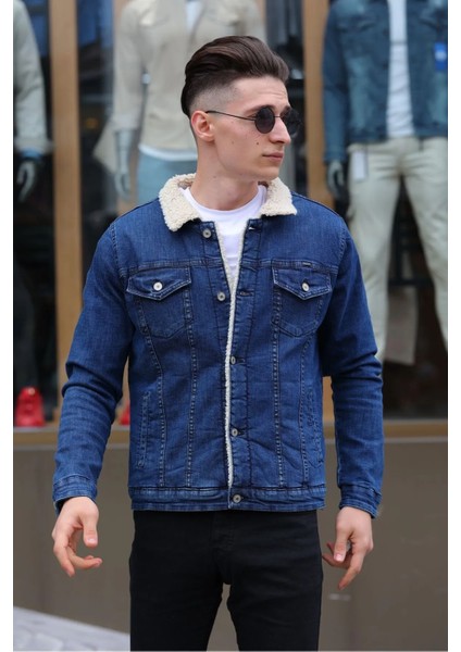 Erkek Içi Kürklü Denim Kot Ceket fiyatları