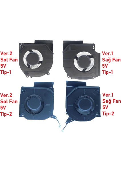 Hp Omen 16-WF0030NT 7Q7Y3EA Fan V1 (Sağ Fan) 5V Tip1