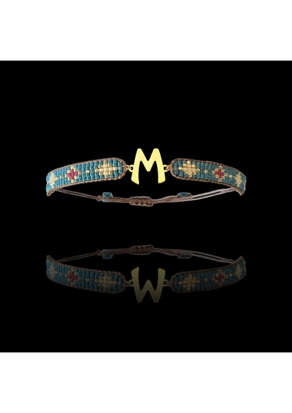 Altın Bileklik Model 6 Harf M G6B689 0.5 gr