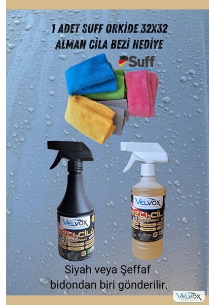 Hızlı Cila Seramik Katkılı 500 ml + Suff Cila Bezi Hediye, Hızlı Cila, Oto Cila, Quick Wax