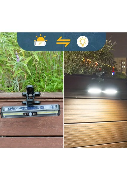 Güneş Enerjili Hareket Sensörlü Mandallı LED Aydınlatma - 1 Adet / GT-SL29