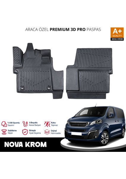 Peugeot Expert Traveller 3D Pro Havuzlu Paspas 2016 Üzeri
