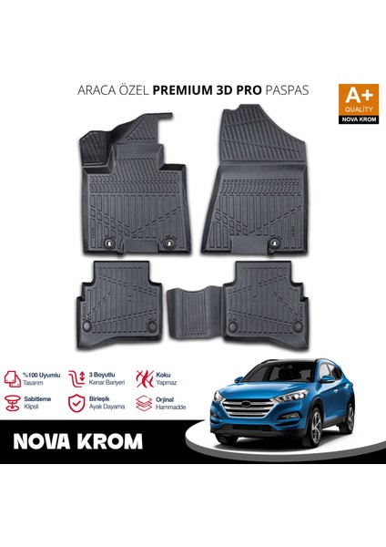 Hyundai Tucson 3D Pro Havuzlu Paspas 2015-2020