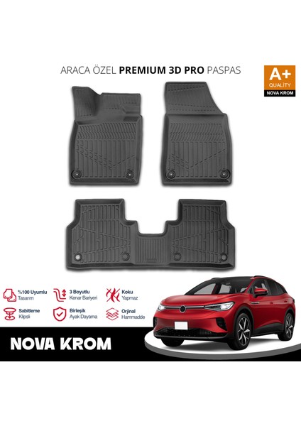 Vw Id.4 3D Pro Havuzlu Paspas 2024 Üzeri