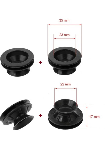 Luxell Uyumlu Ocak Düğme Altı Sızdırmazlık Conta 4 Lü , Ankastre Cam Ocak Düğme Contası