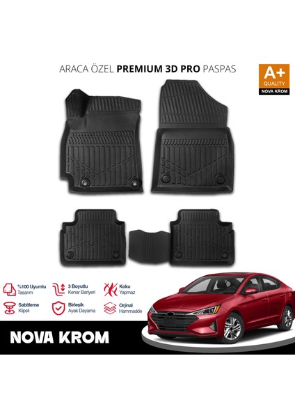 Hyundai Elantra 3D Pro Havuzlu Paspas 2020 Üzeri
