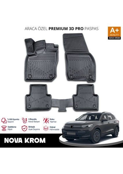 Vw Tiguan 3D Pro Havuzlu Paspas 2024 Üzeri