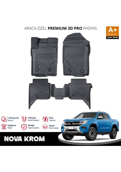 Vw Amarok 3D Pro Havuzlu Paspas 2023 Üzeri