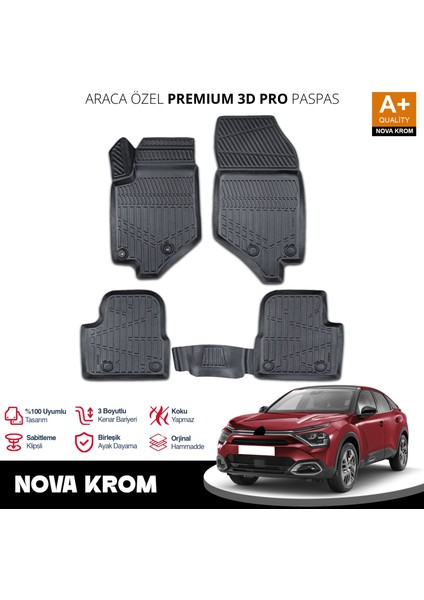 Citroen C4X Elektrikli 3D Pro Havuzlu Paspas 2023 Üzeri