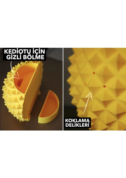 Ananas Şekilli Kedi Kaşıma Aparatı (Kedi Çimi Eklenebilir – Duvara Montaj – Dekoratif Tasarım)
