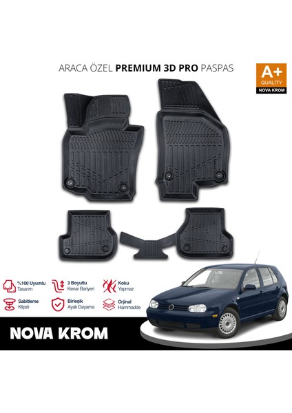 Vw Golf 4 3D Pro Havuzlu Paspas 1997-2005